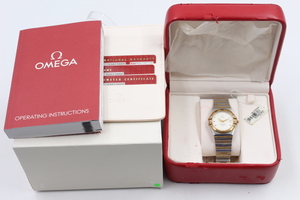 ☆【ト足】OMEGA オメガ Constellation コンステレーション 腕時計 自動巻き 白文字盤 アナログ デイト 箱 CO689ZZH66