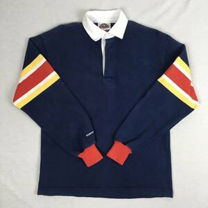 BARBARIAN バーバリアン ラガーシャツ カナダ製 Sサイズ ネイビー/レッド/イエロー/ホワイト 長袖 コットン