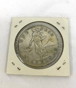 古銭 アメリカ領フィリピン FILIPINAS 1 ペソ 1909年 銀貨 硬貨 現状品 カ4