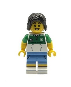 即決 新品 未使用　レゴ LEGO ミニフィグ　ミニフィギュア　シティ　ラガーシャツの男の人　男性　スポーツマン