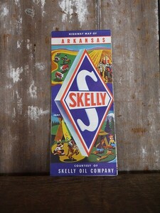 【送料180円】USA 1957年 SKELLY スケリー ロードマップ [oc-1142]検/モービル/シェル/エッソ/シェブロン/地図/壁掛け額縁!