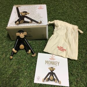 GX431 KAY BOJESEN－カイ・ボイスン 木製フィギュア MONKEY 北欧 木製玩具 インテリア 雑貨 未使用 保管品 フィギュア