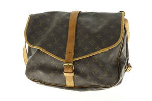 VMPD6-44-12 LOUIS VUITTON ルイヴィトン ショルダーバッグ ソミュール モノグラム フラップ 斜め掛け レディース ブラウン ジャンク