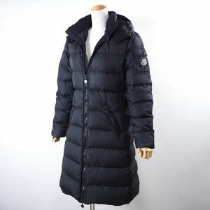 3-ZL016【良品】モンクレール MONCLER フランス製 ダウンコート ブラック 0 レディース