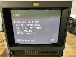 SONY ソニー PVM-14M2E TRINITRON 業務用 カラービデオモニター 通電のみ確認A198