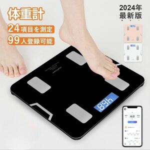 【新品箱入】体重計 スマホ連動 BMI ダイエット 体組成計 体脂肪計 ブラック