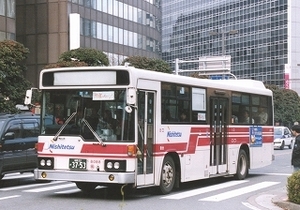 【 バス写真 Lサイズ 】 西鉄 懐かしの赤バス1986年式 ■ ３１ ■ ４枚組