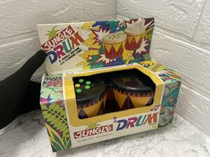 レア レトロトイ 楽器玩具 リズム玩具 JUNGLE DRUM ジャングルドラム USED 動作品