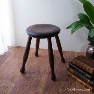 【さりげない存在感を愛でる】イギリス アンティーク ヴィンテージ スツール スタンド 木製◆Antique Woden Small Stool Stand◆