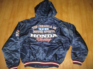 ホンダ・Honda F1　ビンテージ　当時物　刺繍ロゴ・フード付き防寒ジャケット　サイズM　美中古　スーパーGT・ARTA