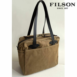 【美品】FILSON フィルソン トートバッグ 定価59,400円 ラギッドツィル トートバッグ ウィズ ジッパー RUGGED TWILL TOTE BAG WITH ZIPPER