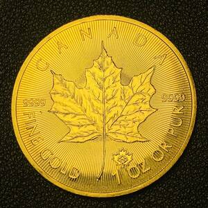 古銭　イギリス　2021年　エリザベス二世女王　カナダ　メイプルデザイン　楓　記念メタル　ケース付き　硬貨