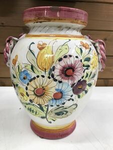 イタリア製 花瓶 花器 陶器 アンティーク