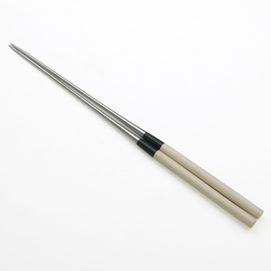 高級盛箸 朴柄 165mm 本焼きステンレス 日本製