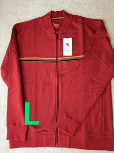 【新品SALE】Paul Smith 前開きトレーナー　ｌ寸　レンガ色