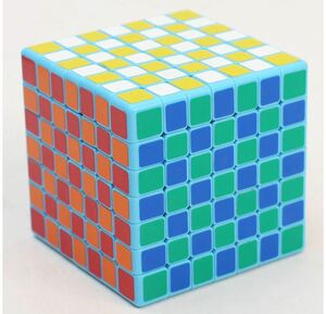 【blue】Shengshou 7 × 7キューブスピード魔法balckラベルなしパズル立方用7 × 7 × 7ラベルなしパズル教育玩具子供