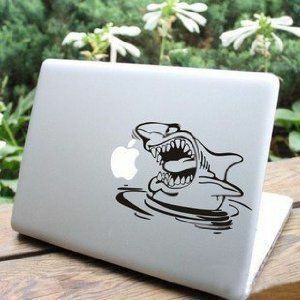 MacBook ステッカー シール Shark (15インチ)