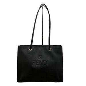 FENDI フェンディ 旧フェンディ ストライプ トートバッグ ブラック