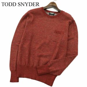 TODD SNYDER トッドスナイダー 秋冬 ウール100％★ ポケット ニット セーター Sz.S　メンズ　A3T12819_B#K