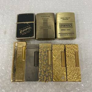 P052(530)-408【名古屋】ライター 8点まとめ 約0.5㎏ Zippo ジッポ H 08・H III・C V / Dunhill ダンヒル / Windmill / LANCEL 