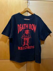 DEATH ROW RECORDS デスロウレコード Tシャツ XL 黒 古着 ヒップホップ HipHop