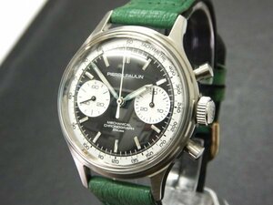 6075 美品売切り☆ PIERRE PAULIN Panda Chronograph Pilot Watch T-P-001 21石 Merkur ピエールポーリン クロノ 手巻き メンズ 腕時計