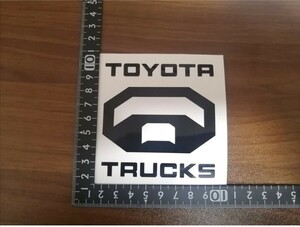 【横15cm】TOYOTA TRUCKS カッティング ステッカー 艶黒 トラック ランクル ハイラックス タコマ タンドラ オーバーランド OVERLAND 