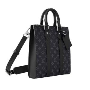 ルイヴィトン トートバッグ M46098 サックプラ・クロス モノグラム・エクリプス ショルダーバッグ LOUIS VUITTON ブラック メンズ