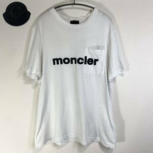 激おしゃれ！☆極美品☆ MONCLER MAGLIA 黒ワッペン　ロゴ文字　半袖Tシャツ　メンズ　Sサイズ