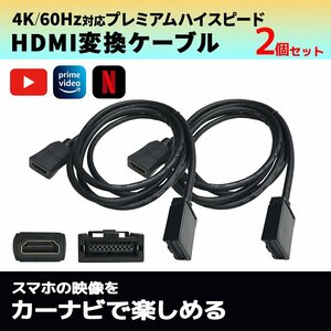 EX9NX2 シリーズ 2021年 アルパイン BIG X HDMI Eタイプ Aタイプ 変換 スマホ ナビ 動画 YouTube キャスト 出力 まとめ売り 2個セット