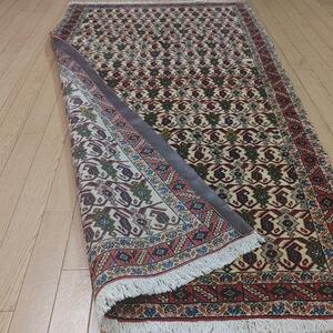 ペルシャ絨毯 手織り 草木染 No.AD443 スィールジャーン産 215 x104 Handmade Persia Carpet Sirjan