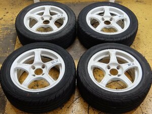 YOKOHAMAヨコハマ　ADVANアドバンレーシング　ＲＣⅡ/ＲＣ２　14インチ 6J+35 PCD100 4H 4本　タイヤ185/55R14　　　