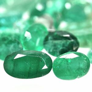 (天然エメラルドおまとめ50ct)m ルース 裸石 宝石 ジュエリー jewelry emerald beryl ベリル 緑玉 K