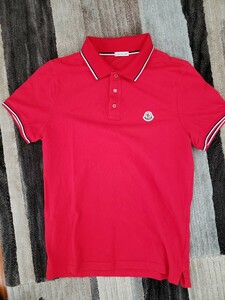 【極美品】モンクレール　MONCLER　ポロシャツ　半袖　レッド　size S