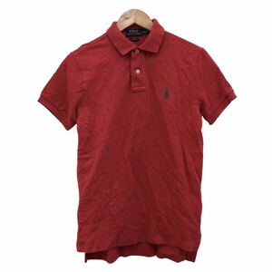 NC217-13 POLO by RALPH LAUREN ポロラルフローレン 半袖 ポロシャツ シャツ トップス カットソー メンズ S レッド 赤 
