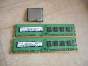 A2641　SAMSUNG 2GB 2Rx8 PC3-10600U-09-10-B0 2枚　とcpu　INTEL86　e7500,core2duo