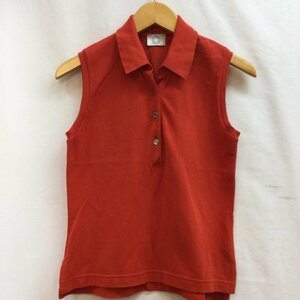 エルメス イタリア製 ノースリーブ ポロシャツ ポロシャツ ポロシャツ S 赤 / レッド
