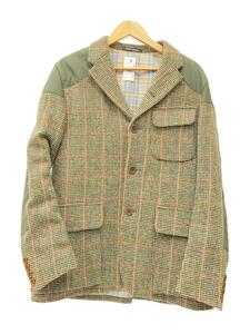 Nigel Cabourn◆ｘHARRIS TWEED/クラシックカメラマンジャケット/コート/ツイード/グリーン/8091130004