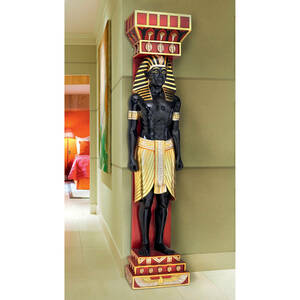 古代エジプトの書記官 テレモンの壁彫刻 彫像/ レストラン ホテル エスニック プレゼント(輸入品)