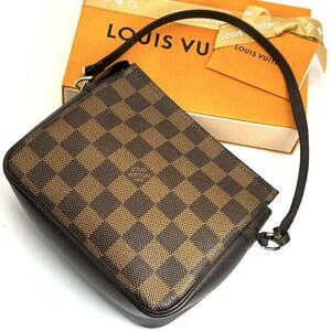 美品 ルイヴィトン ダミエ トゥルースメイクアップ ポーチ LOUIS VUITTON