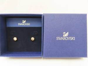 ●○76692 美品 SWAROVSKI スワロフスキー ヘキサゴナル ピアス レディース アクセサリー 箱付○●