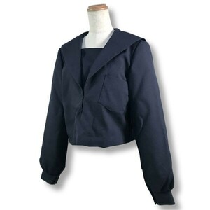 【新品未使用品】セーラー冬服上衣★学生服*横開き*紺襟*無地*紺色*ネイビーボディ*175*19号(WA19G)