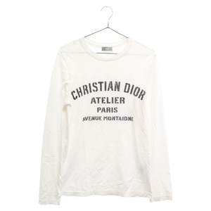 DIOR ディオール 20AW Atelier Logo L/S Tee アトリエロゴプリント 長袖Tシャツ ロングスリーブカットソー ホワイト 043J611A0589