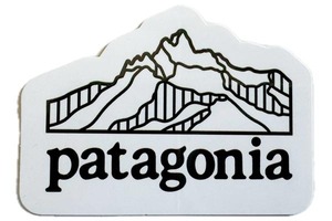 パタゴニア ステッカー ライン ロゴ リッジ 白 黒 PATAGONIA LINE LOGO RIDGE STICKER フィッツロイ カスタム 日本 シール デコ 光沢 新品