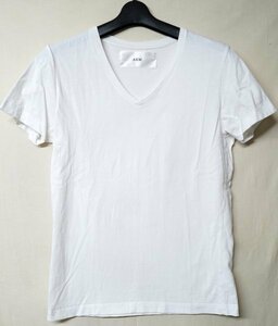 AKM Contemporary ヘビーコットンVネックTシャツ ホワイト