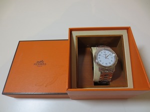 期間限定セール エルメス HERMES 腕時計 シルバー×ホワイト CL6.710