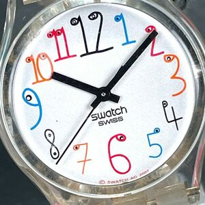 SWATCH スウォッチ AG2007 腕時計 クオーツ アナログ 3針 スケルトン シリコンバンド ユニセックス 男女兼用 電池交換済み 動作確認済み