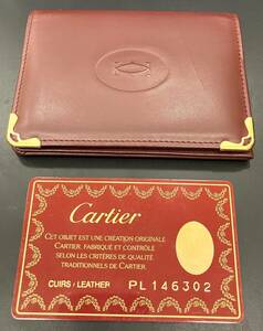 Cartier カルティエ レザー　カードケース　名刺入　定期入　ヴィンテージ　ロゴマーク
