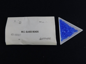 2982△未使用 チェコビーズ M.C.GLASS BEADS SAPPHIRE サファイア サイズ/4 SUPERIOR CRYSTAL