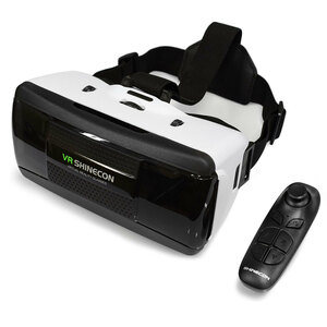 3D VRゴーグル VRコントローラー付き ホワイト sl238